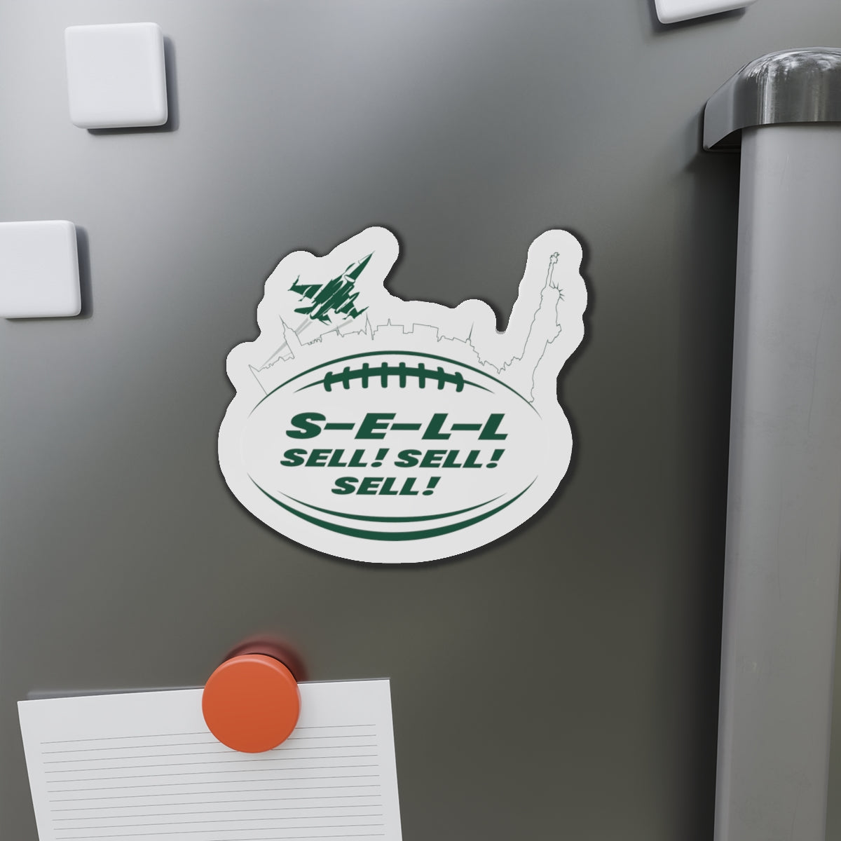 Die-Cut Magnet — NY Football 'S-E-L-L Sell! Sell! Sell!'